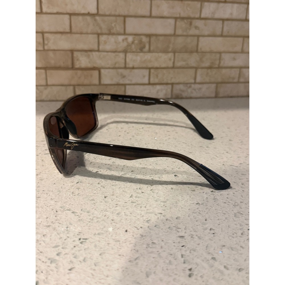 Maui Jim Onshore MJ0798S 003 Chocolate Fade Polarized Glass Sunglasses 58-17 - Picture 4 of 6